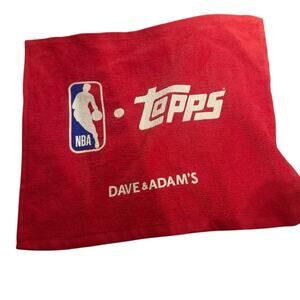 Dave And & Adams Topps Nba Basketball Red Beach Restroom Bathroom Gym Towel